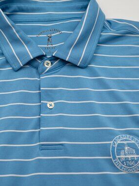 GORGEOUS Fairway & Greene Tech Cascades Course Homestead Blue Golf Polo Shirt L